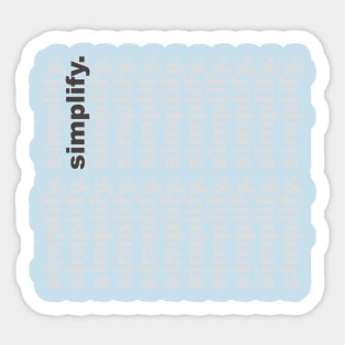 simplify Sticker